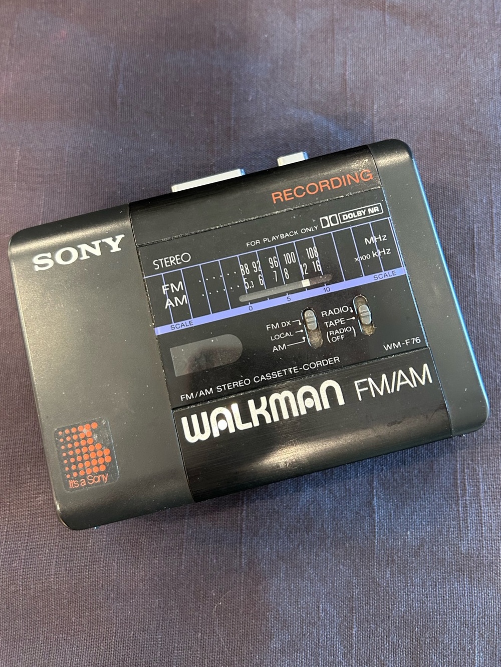 🔈HP🔈Sony Walkman FM/AM Cassette-corder (WM-F76)
